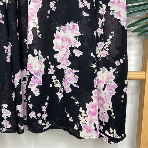 SOLD Reformation Black Pink Floral Adularia Dress - Picture 8 of 14